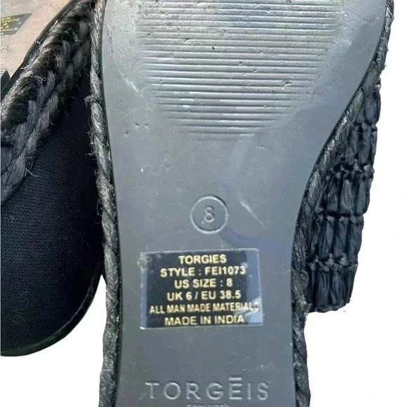 Torgeis Womens Neith FEI1073 Black Wedge Slide Sandals Size 8 - Picture 11 of 11